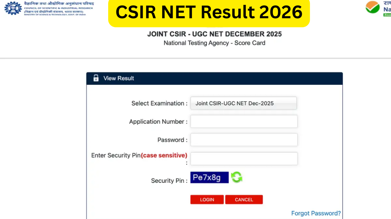 CSIR NET Result 2026