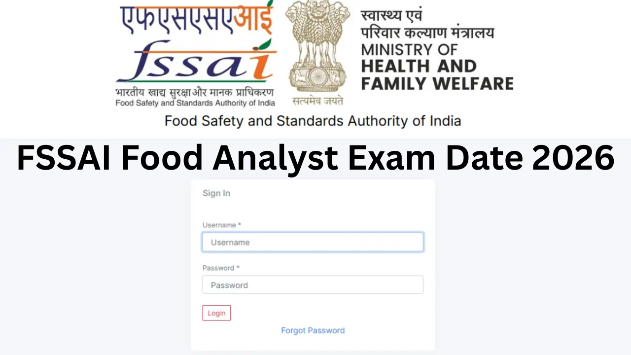 FSSAI Food Analyst Exam Date 2026