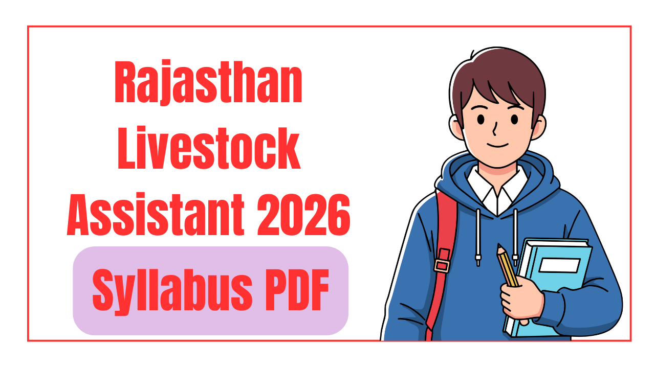 Rajasthan Livestock Assistant Syllabus 2026 PDF