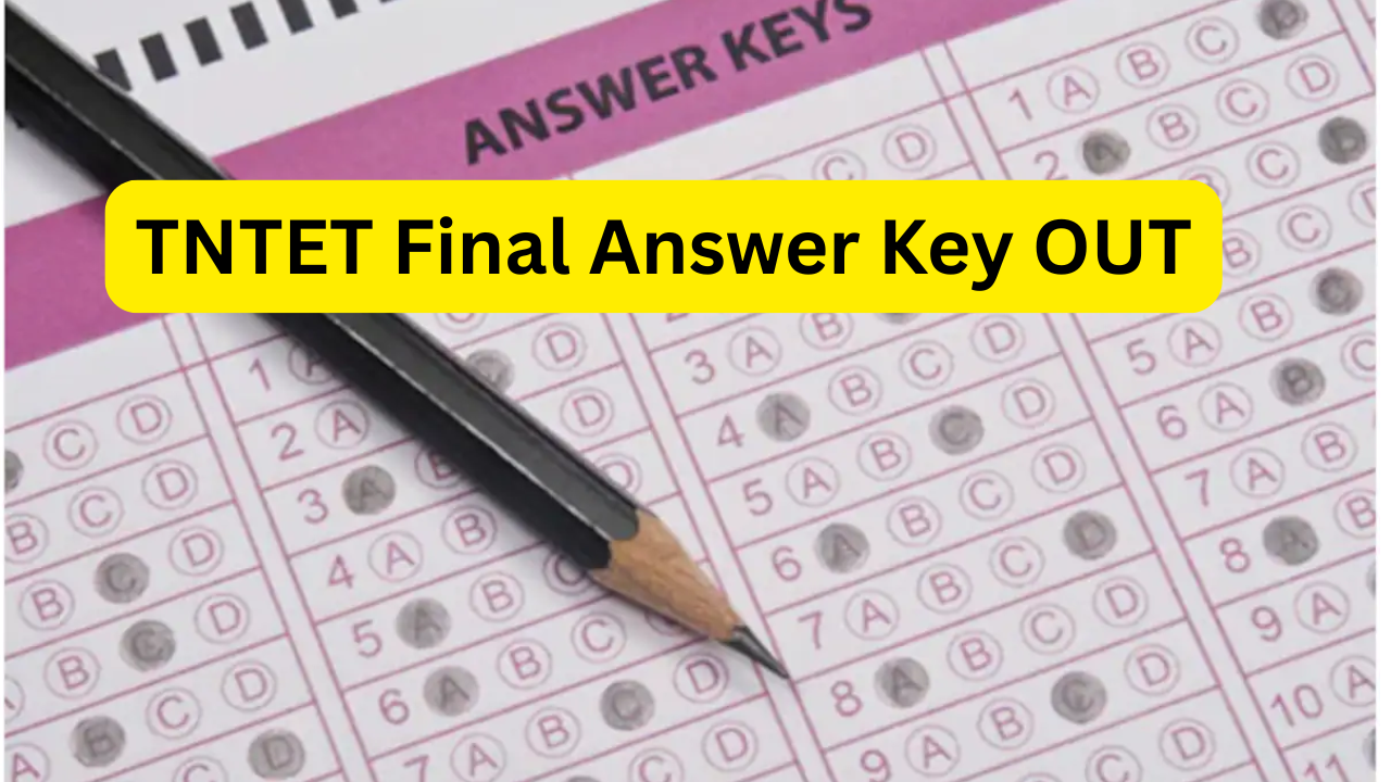 TNTET Final Answer Key 2025 Out